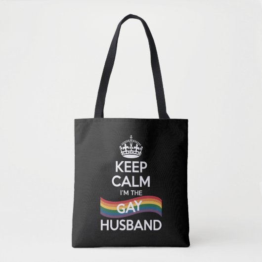 Behalt Ruhe ich bin der Gay Husband Ehefrau Vater  Tasche (Vorderseite)