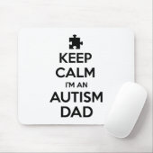 Behalt Ruhe, ich bin ein Autismus-Vater Mousepad (Mit Mouse)