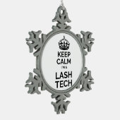 Behalt Ruhe, ich bin ein Lasertechnologie Schneeflocken Zinn-Ornament (Links)