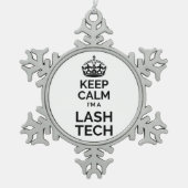 Behalt Ruhe, ich bin ein Lasertechnologie Schneeflocken Zinn-Ornament (Vorderseite)