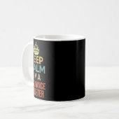 Behalt Ruhe ich bin ein Versicherungsadjuster Kaffeetasse (Vorderseite Links)