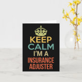 Behalt Ruhe ich bin ein Versicherungsadjuster Karte (Gelbe Blume)