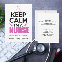 Behalt Ruhe, ich bin eine Krankenschwester-Erinner