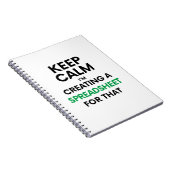 Behalt Ruhe, ich erstelle eine Tabellenkalkulation Notizblock (Rechte Seite)