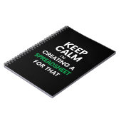 Behalt Ruhe, ich erstelle eine Tabellenkalkulation Notizblock (Linke Seite)