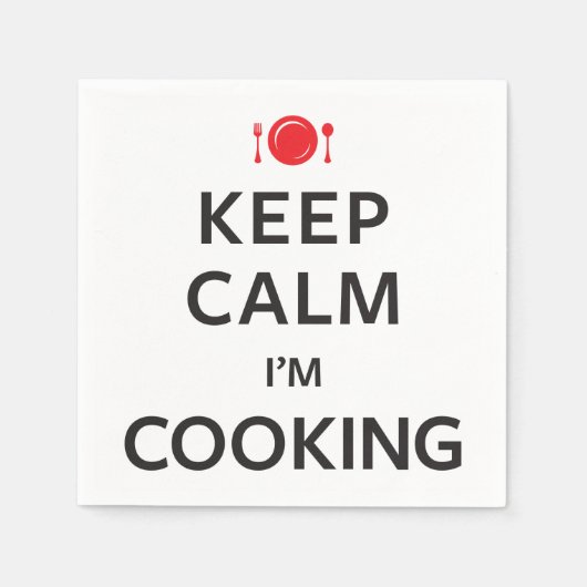 Behalt Ruhe, ich koche Serviette (Vorderseite)