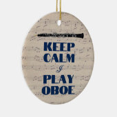 Behalt Ruhe Ich spiele Oboe Zitat Funny Oboist Keramik Ornament (Rechts)