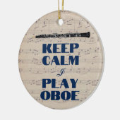Behalt Ruhe Ich spiele Oboe Zitat Funny Oboist Keramik Ornament (Links)