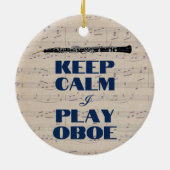 Behalt Ruhe Ich spiele Oboe Zitat Funny Oboist Keramik Ornament (Hinten)