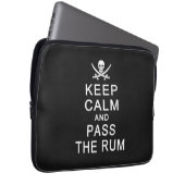 Behalt Ruhe & Pass Die Rum Laptop-Ärmel Laptopschutzhülle (Vorne Rechts)