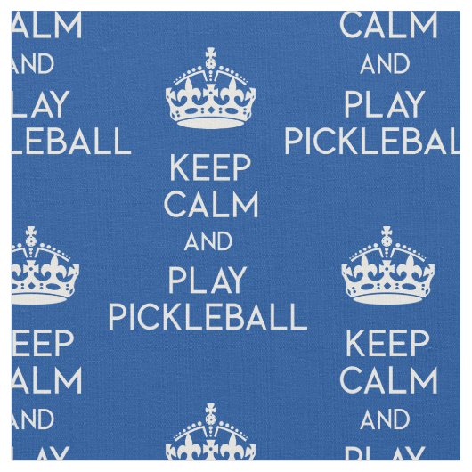 Behalt Ruhe - Pickleball (benutzerdefinierte Größe Stoff (Nahaufnahme)