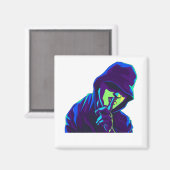 Behalt Ruhe | Schweigen bitte | Shhh... Graphic Ma Magnet (Vorderseite/Rückseite)