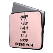 Behalt Ruhe & sei eine gute Pferd-Mama Laptop-Tasc Laptopschutzhülle (Vorderseite Links)
