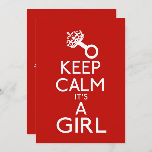 Behalt Ruhe sein Mädchen Ankündigung (Vorne/Hinten)