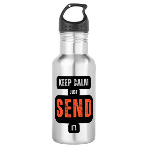 Behalt Ruhe, SENDE es einfach! Trinkflasche