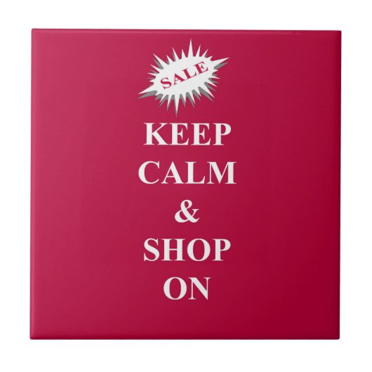 behalt Ruhe & Shop auf Fliese (Vorderseite)