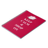 behalt Ruhe & Shop auf Notizblock (Linke Seite)