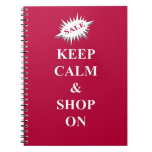 behalt Ruhe & Shop auf Notizblock