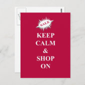 behalt Ruhe & Shop auf Postkarte (Vorne/Hinten)