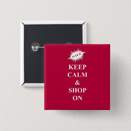 "behalt Ruhe & Shop on" Button (Vorne & Hinten)