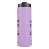 Behalt Ruhe & Sing auf individuelle Name & Farbtup Thermosbecher (Vorderseite)