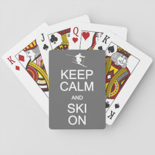 Behalt Ruhe & Ski auf Spielkarten