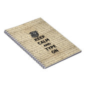 Behalt Ruhe & tippen Notizblock (Rechte Seite)