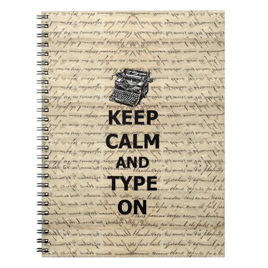 Behalt Ruhe & tippen Notizblock (Vorderseite)