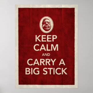 Behalt Ruhe & Tragen eines Big-Stick-Posters Poster
