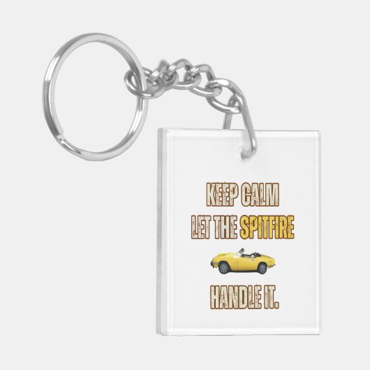 Behalt Ruhe, Triumph Spitfire Schlüsselanhänger (Vorderseite links)