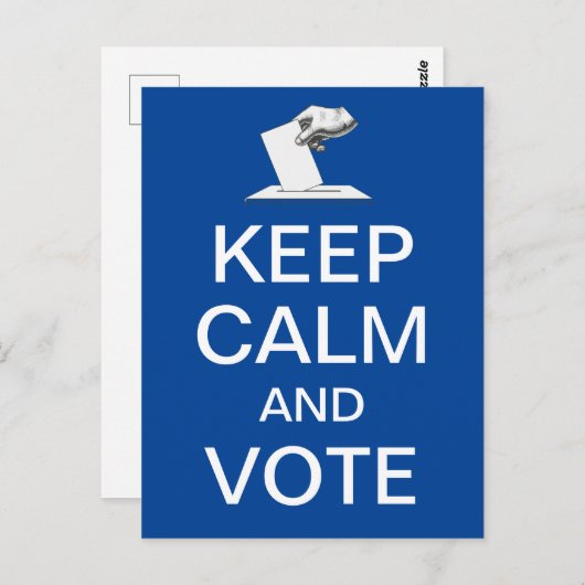 Behalt Ruhe und Abstimmung 2026 Postkarte (Vorne/Hinten)