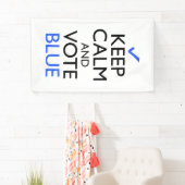 Behalt Ruhe und Abstimmung Blue Banner (Insitu)