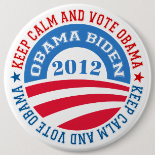 behalt Ruhe und Abstimmung Obama 2 Button