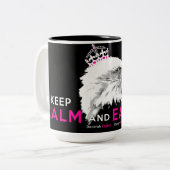 Behalt Ruhe und Adler On! Zweifarbige Tasse (Vorderseite Links)