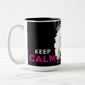 Behalt Ruhe und Adler On! Zweifarbige Tasse (Links)
