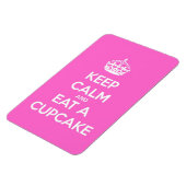 Behalt Ruhe und aß einen Cupcake Magnet (Linke Seite)