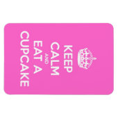 Behalt Ruhe und aß einen Cupcake Magnet (Horizontal)