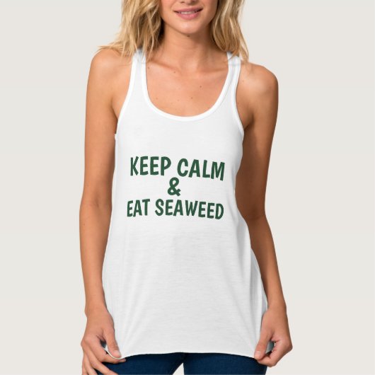 Behalt Ruhe und azuralge Tank Top (Vorderseite)
