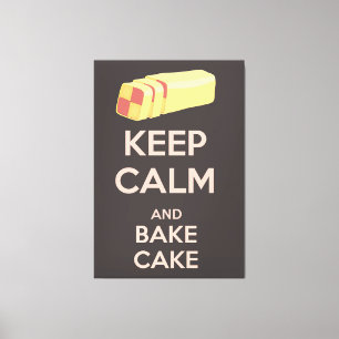 Behalt Ruhe und Bake Cake Vintage Poster Leinwanddruck