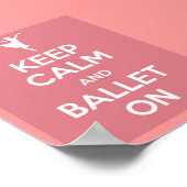 Behalt Ruhe und Ballett auf Plakat (Ecke)
