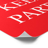 Behalt Ruhe und Behalt auf Partying Poster (Ecke)