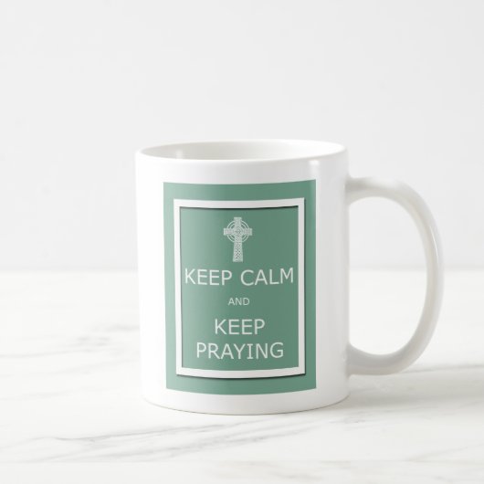 Behalt Ruhe und Behalt des Gebet Kaffeetasse (Rechts)
