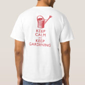 Behalt Ruhe und Behalt Gärtnern Funny Gardener Ges T-Shirt (Rückseite)