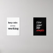 Behalt Ruhe und behalt zu arbeiten. Bilderwand Sets (Vorderseite)