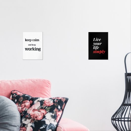 Behalt Ruhe und behalt zu arbeiten. Bilderwand Sets (Wohnzimmer)