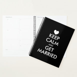Behalt Ruhe und bekomme verheiratetes Hochzeitspla Planer