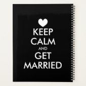 Behalt Ruhe und bekomme verheiratetes Hochzeitspla Planer (Rückseite)