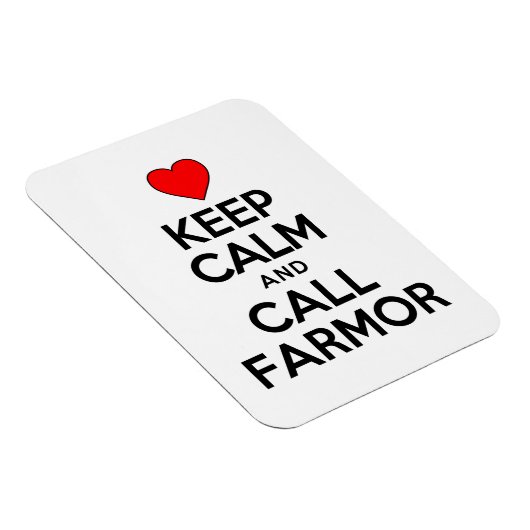 Behalt Ruhe und berufe den Bauernhof auf schwedisc Magnet (Rechte Seite)