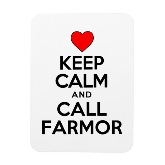 Behalt Ruhe und berufe den Bauernhof auf schwedisc Magnet (Vertikal)