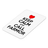 Behalt Ruhe und berufe den Bauernhof auf schwedisc Magnet (Linke Seite)